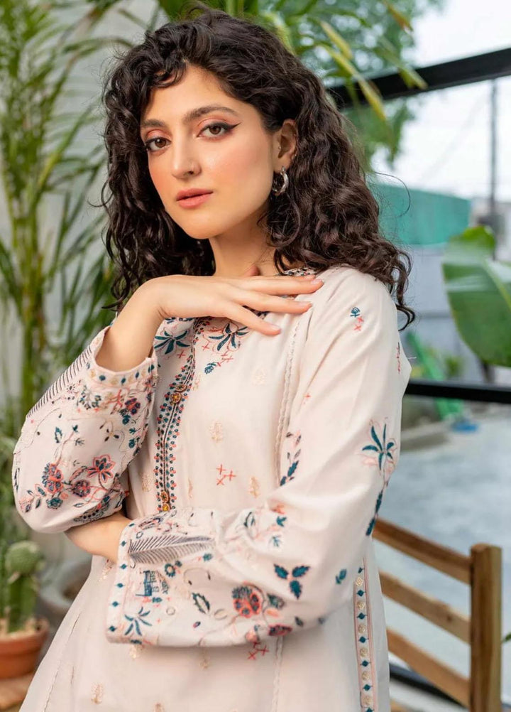 Aura Apparel Pret Embroidered Lawn 2 Piece Suit Lilac Summer
