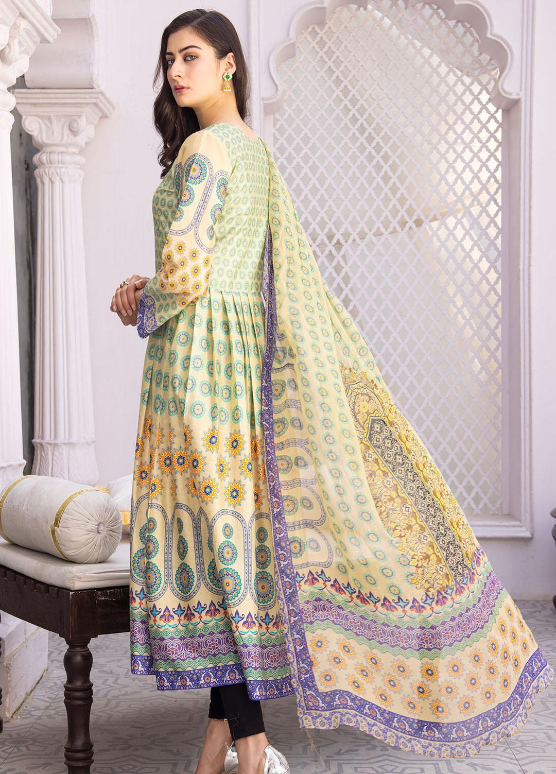 Aura Apparel Casual Pret  Lawn 2 Piece Suit AU23SLF Pear Aura