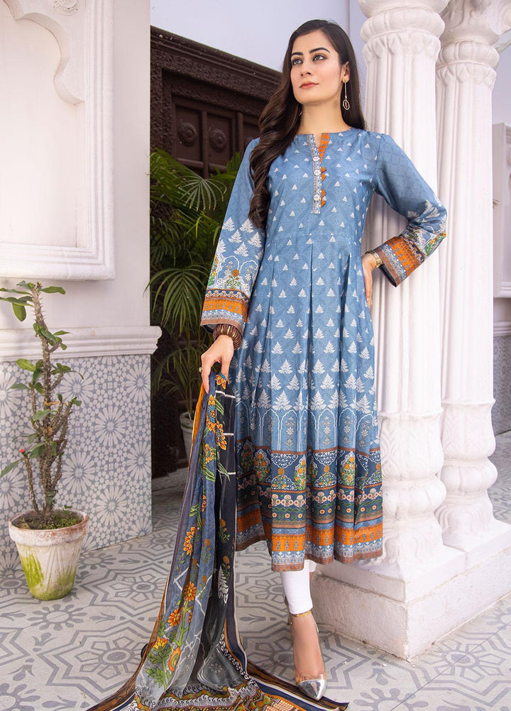 Aura Apparel Casual Pret  Lawn 2 Piece Suit AU23SLF Mint Hint