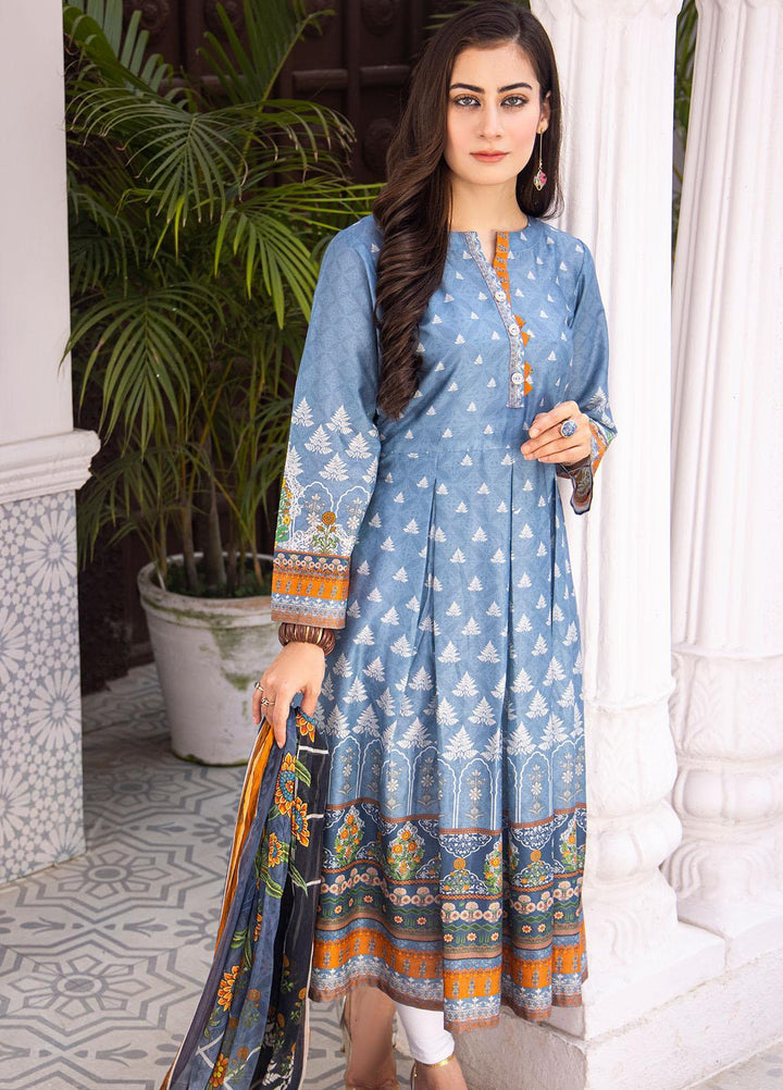 Aura Apparel Casual Pret  Lawn 2 Piece Suit AU23SLF Mint Hint