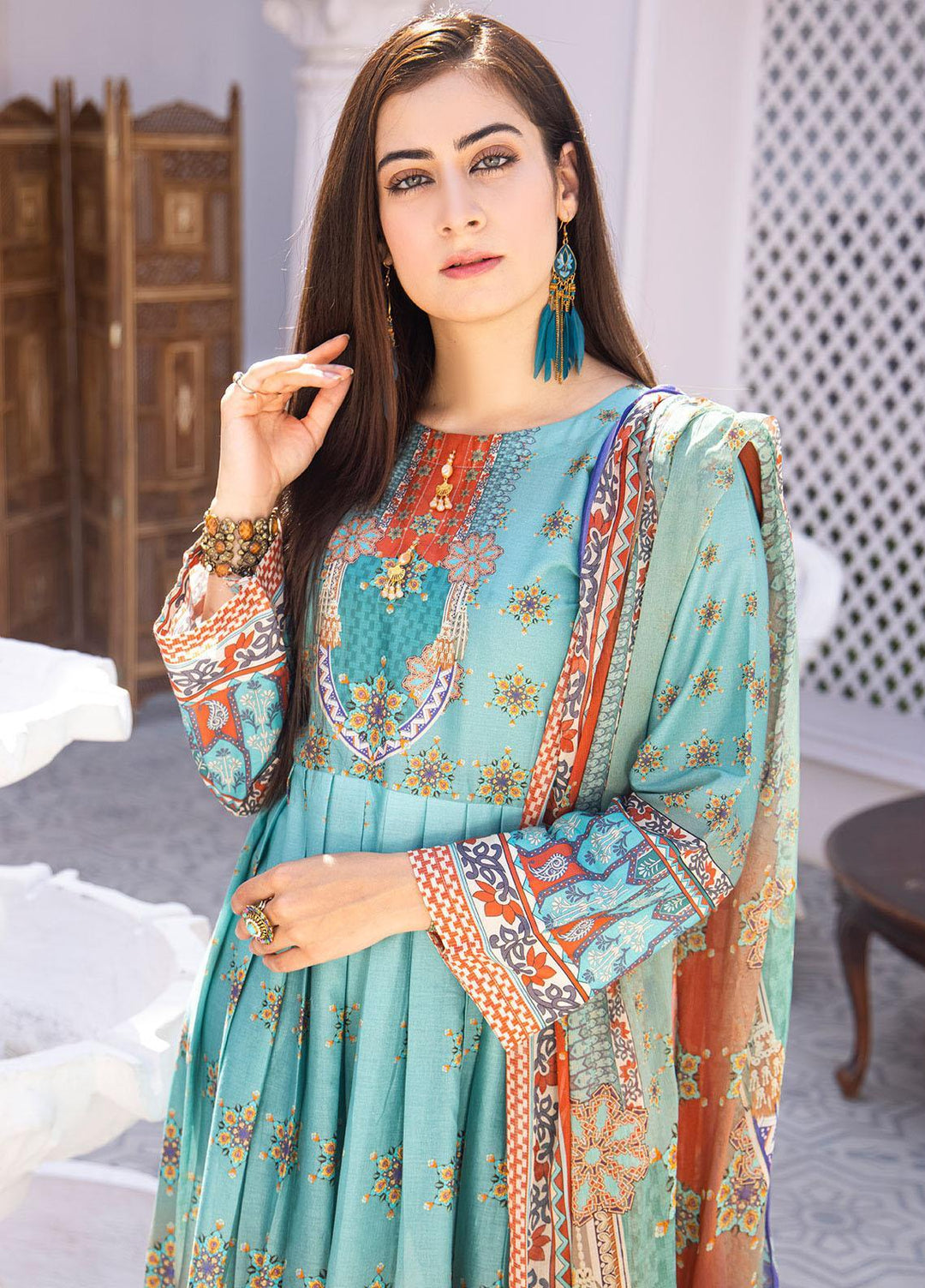 Aura Apparel Casual Pret  Lawn 2 Piece Suit AU23SLF Blooming Glow