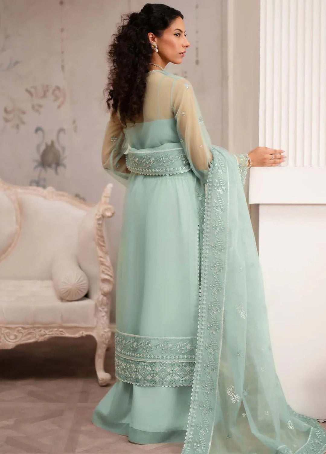 Aurelle By Seran Embroidered Organza Suit Unstitched 3 Piece SRN24AL D-08 Madeleine - Formal Collection