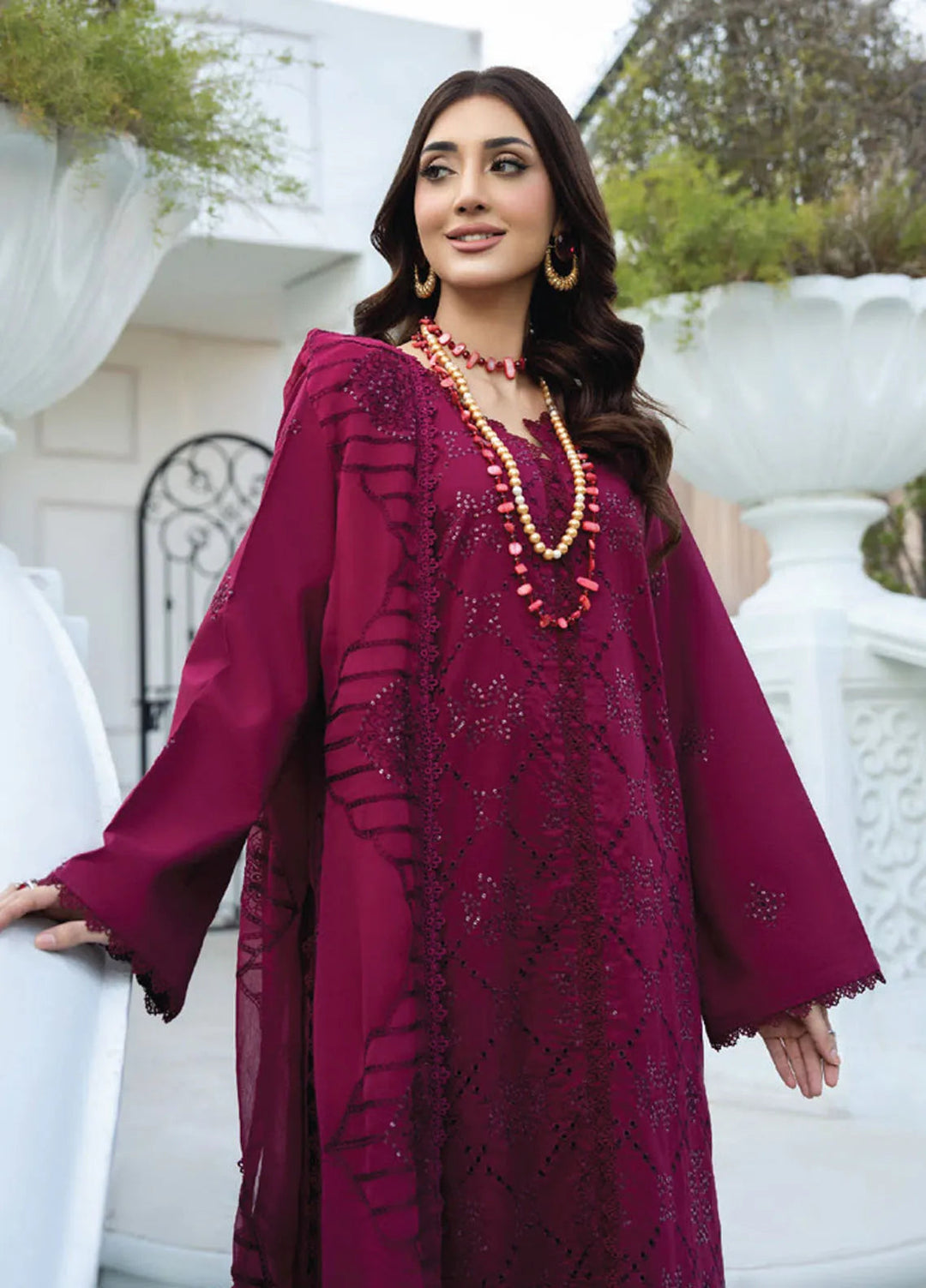 Aviva by Humdum Embroidered Lawn Suit Unstitched 3 Piece HD25A D-05 - Summer Collection
