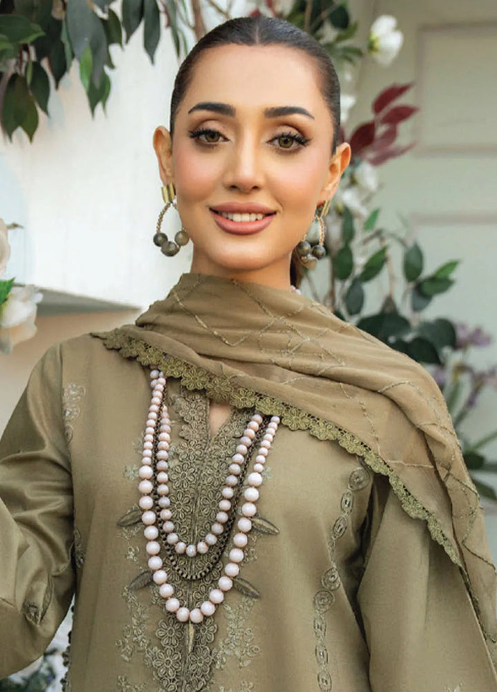 Aviva by Humdum Embroidered Lawn Suit Unstitched 3 Piece HD25A D-10 - Summer Collection