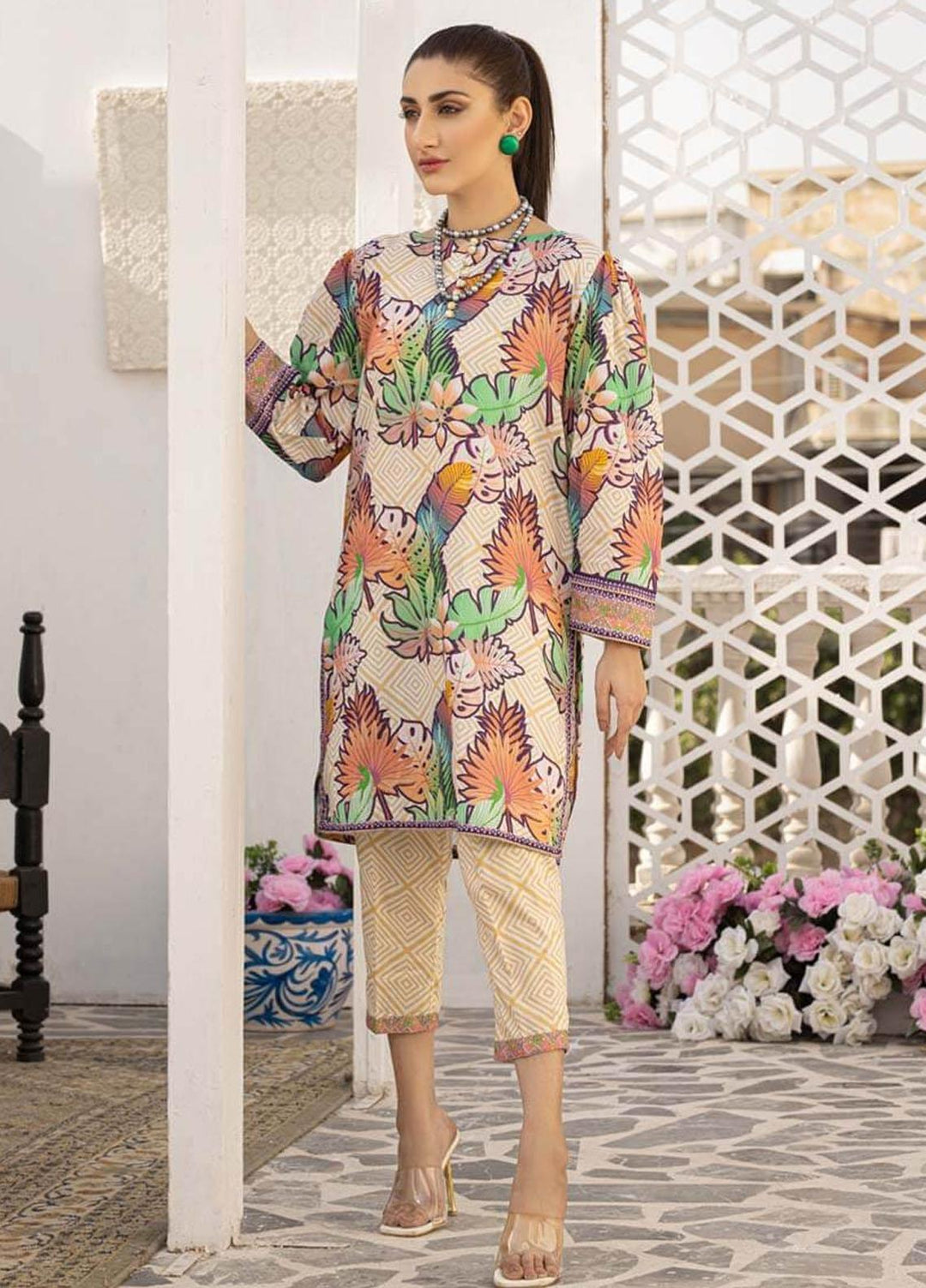 AY Textile Printed Lawn Suits Unstitched 2 Piece AYT232P AY-014 - Summer Collection