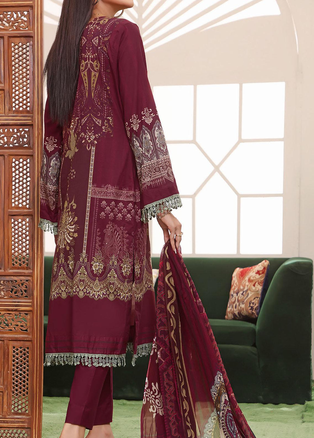 Ayesha Alishba By VS Textiles Embroidered Lawn Suits Unstitched 3 Piece VS23AA D-19 - Summer Collection