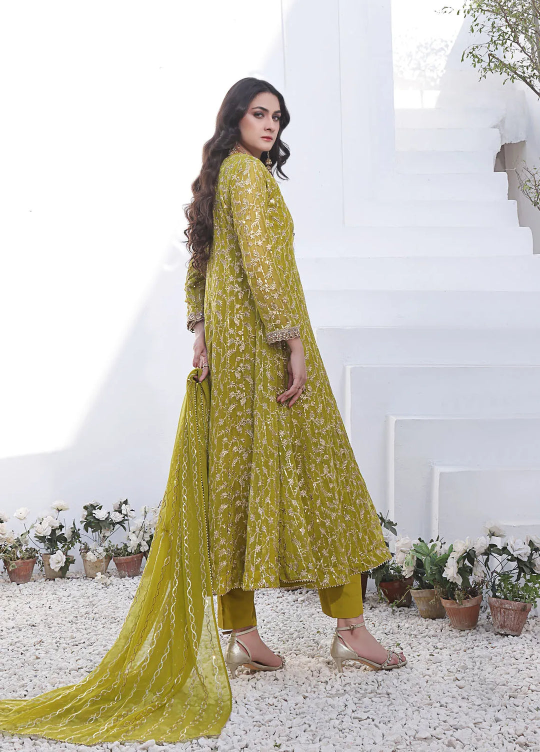 Ayesha Closet Pret Embroidered Chiffon 3 Piece Suit Shama Dhani