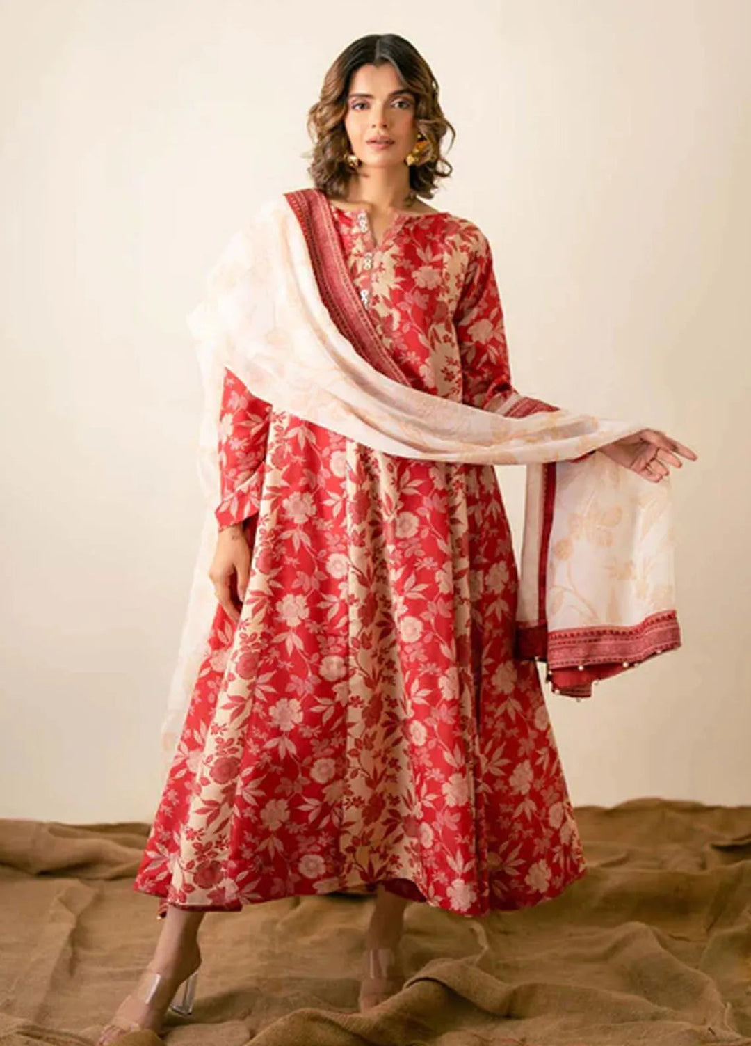 Ayla Studio Printed Munar Dupatta Antique White - Dupatta Collection