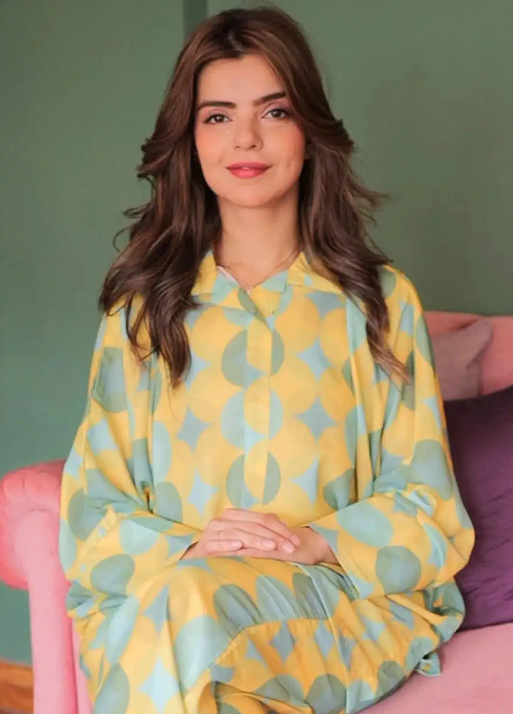 Ayla Studio Pret Printed Georgette 2 Piece Suit G-004 Warm Mint