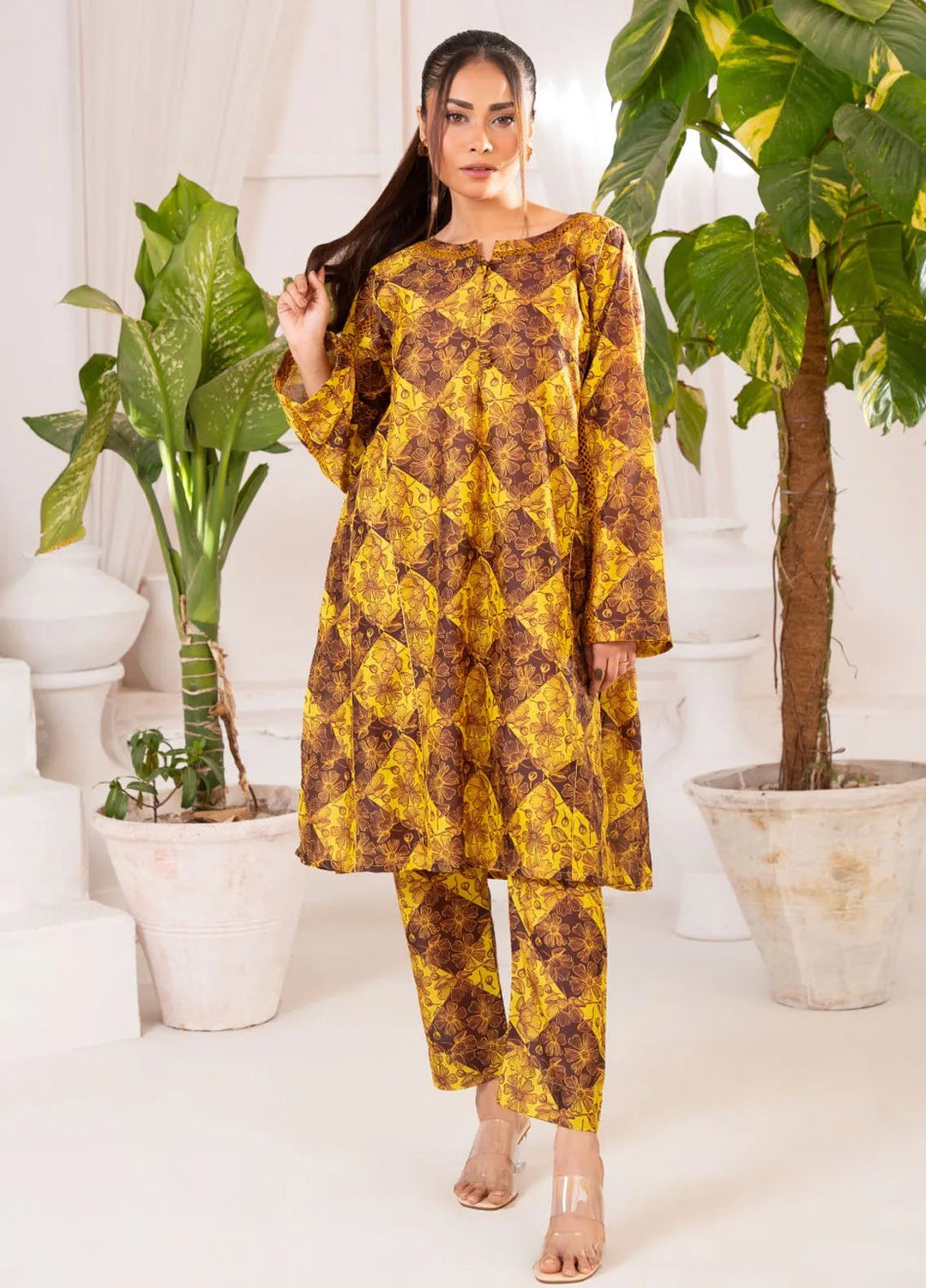 Ayla Studio Pret Printed Lawn 2 Piece Suit SLW-019 Vintage Flora