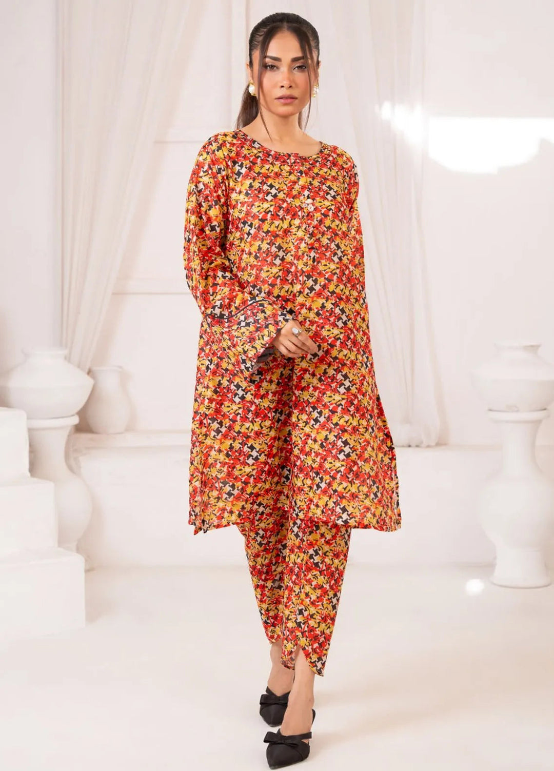 Ayla Studio Pret Printed Lawn 2 Piece Suit SLW-025 Misty Colors