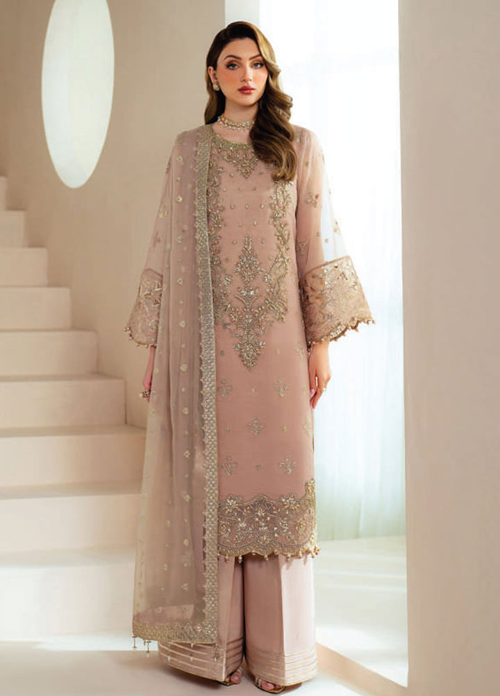 Aymal by Alizeh Fashion Embroidered Chiffon Suits Unstitched 3 Piece AFB25BC D-03 Jade - Luxury Collection