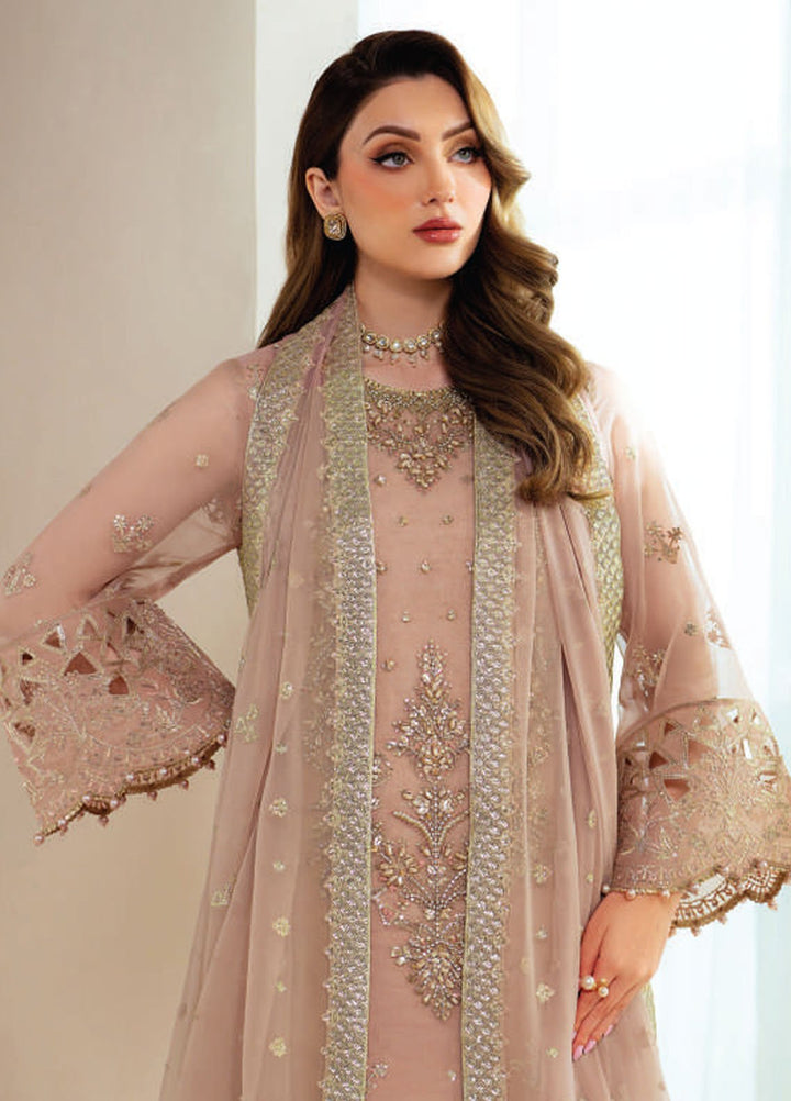 Aymal by Alizeh Fashion Embroidered Chiffon Suits Unstitched 3 Piece AFB25BC D-03 Jade - Luxury Collection