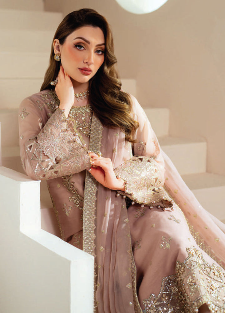 Aymal by Alizeh Fashion Embroidered Chiffon Suits Unstitched 3 Piece AFB25BC D-03 Jade - Luxury Collection