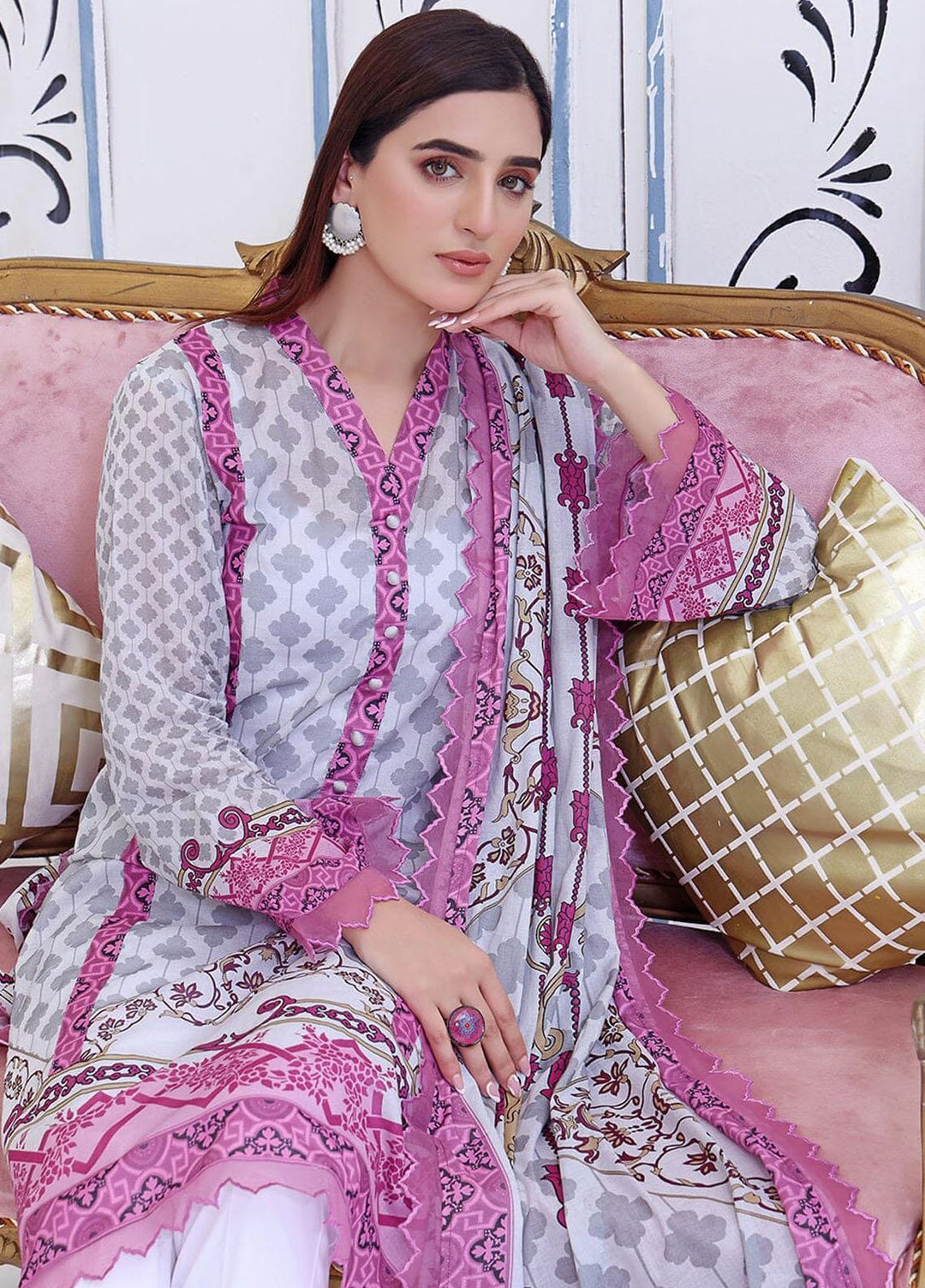 Ayman By Khas Printed Lawn Suits Unstitched 2 Piece KHS23A RKL-1501 - Summer Collection