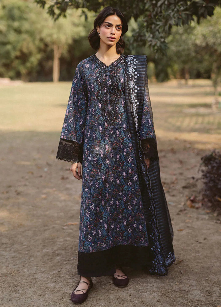 Ayzel by Afrozeh Embroidered Lawn Suits Unstitched 3 Piece D-09 Aziel - Core Collection