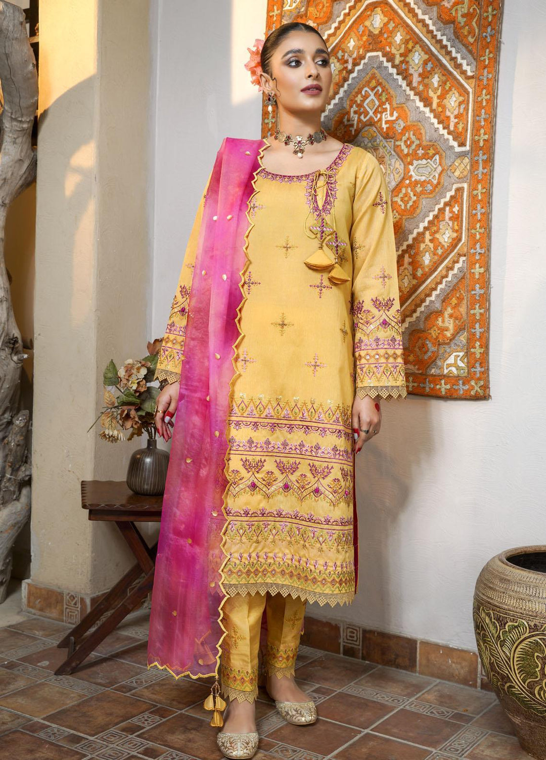Maira Zunnorain Ready to Wear (RTW)  Silk 3 Piece Suit Zeest MZC-02-07