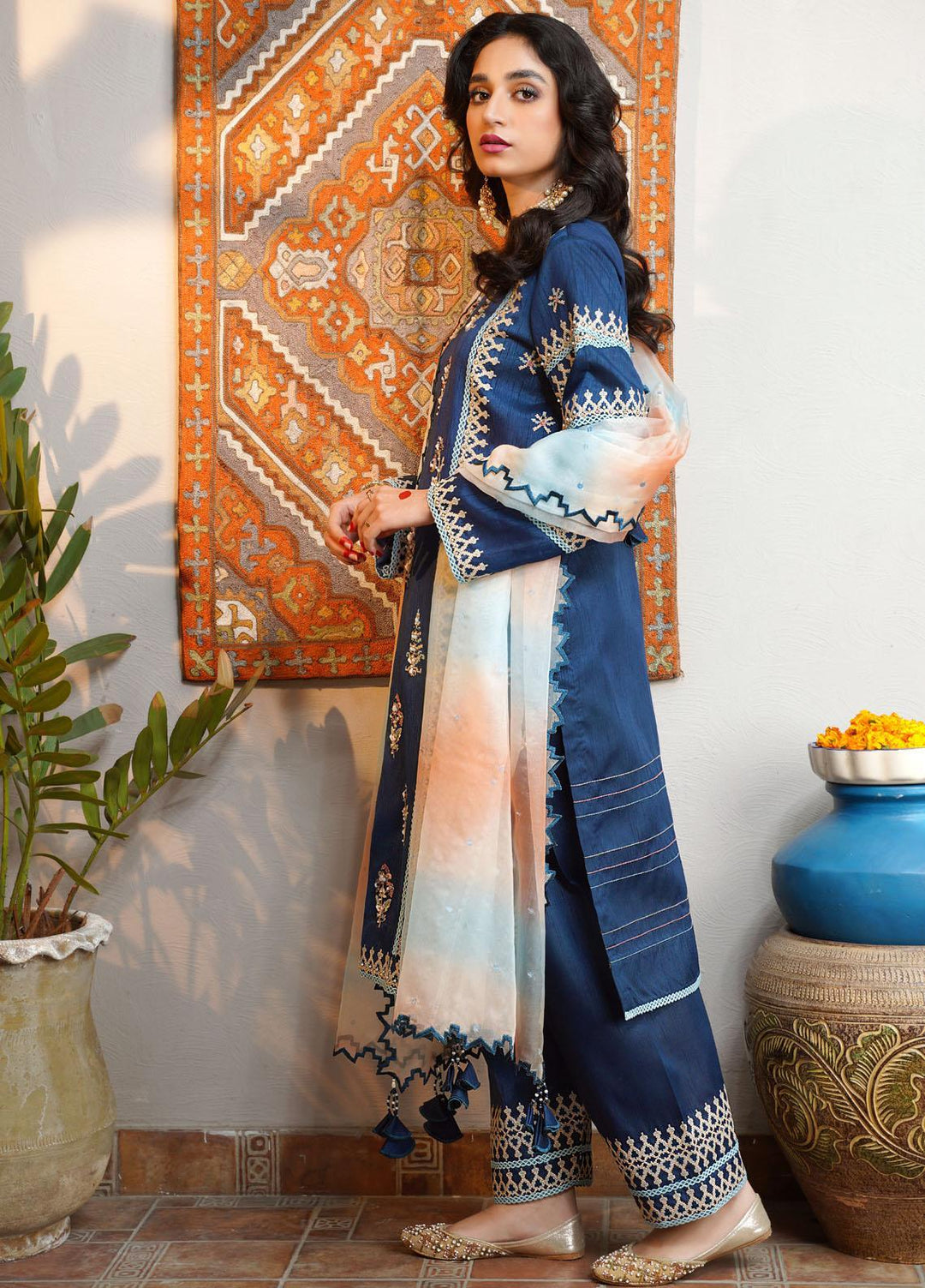 Maira Zunnorain Ready to Wear (RTW)  Silk 3 Piece Suit Shaad MZC-02-02