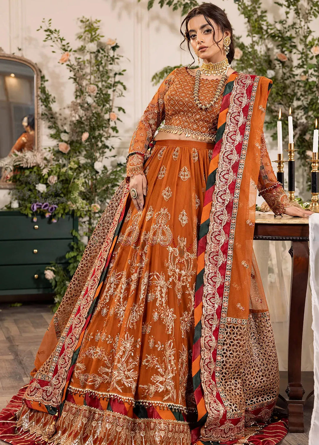 Azalea By House of Nawab Embroidered Net Suit Unstitched 3 Piece HON24A D-01 Mahi - Formal Collection