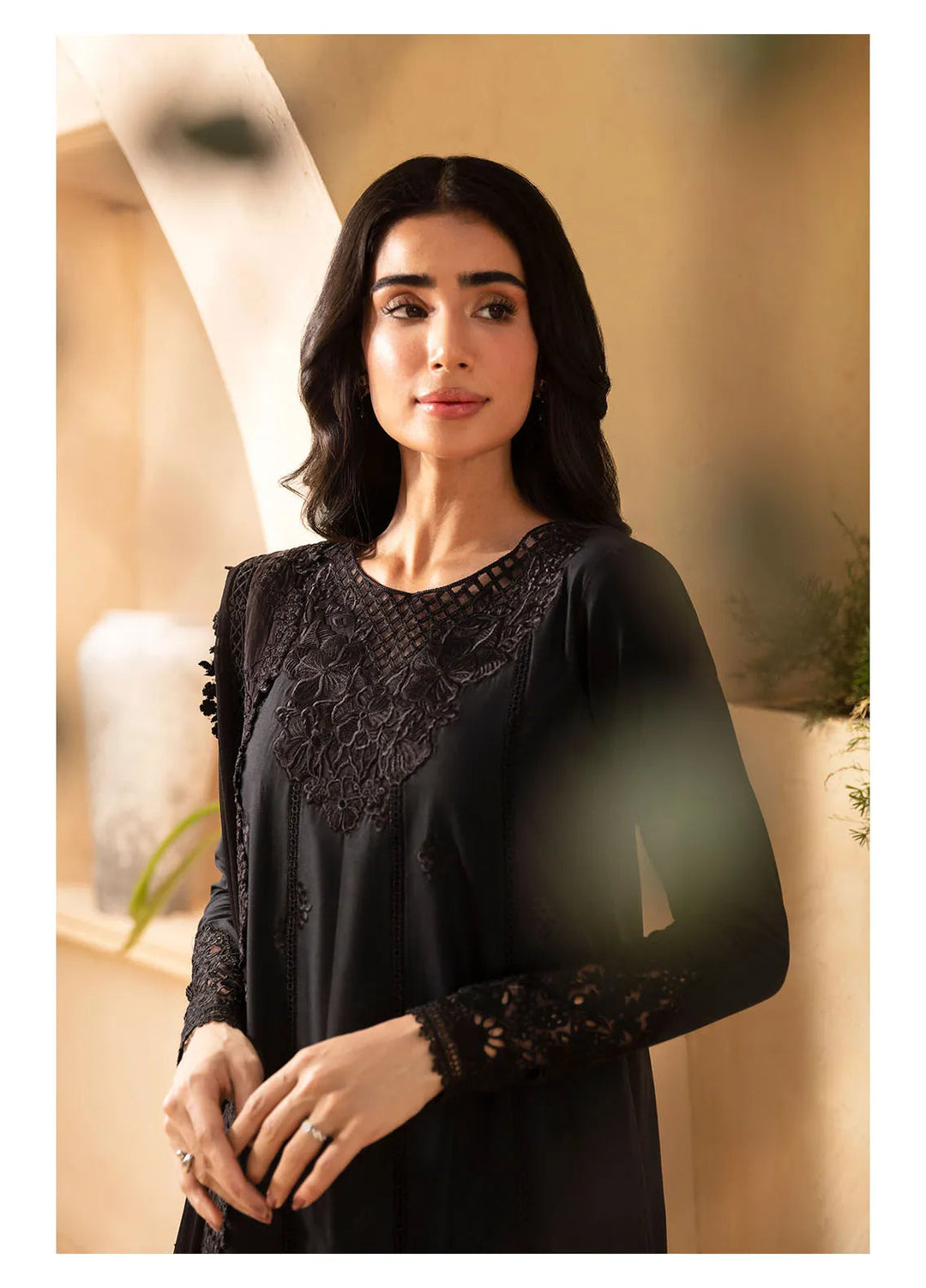 Azure Embroidered Suit Unstitched 3 Piece AZU24PC 65 Midnight Rose - Luxury Collection