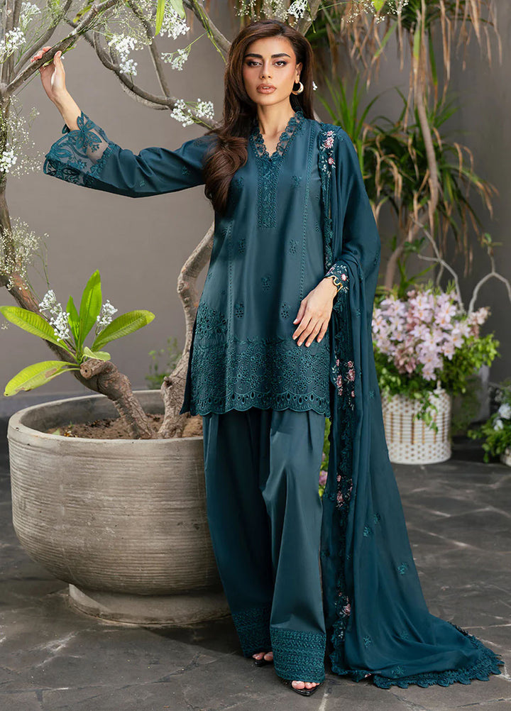 Azure Embroidered Lawn Suits Unstitched 3 Piece AZU25LL Enchanted Pine - Summer Collection