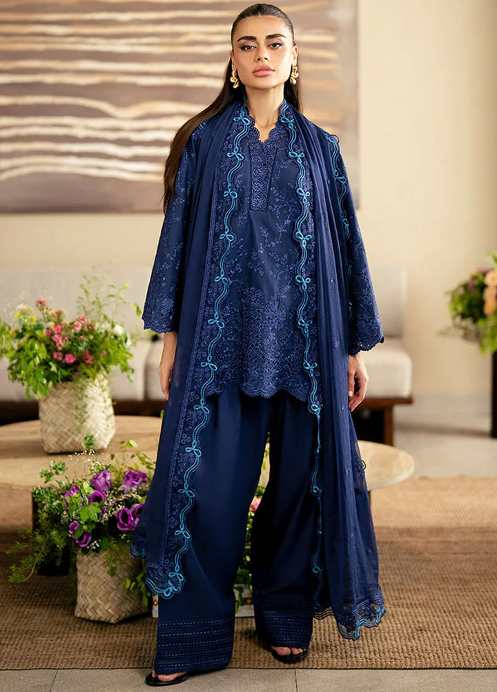 Azure Embroidered Lawn Suits Unstitched 3 Piece AZU25LL Sapphire Veil - Summer Collection