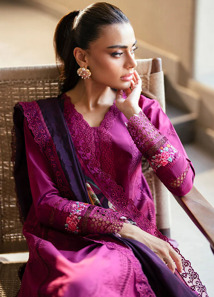 Azure Embroidered Lawn Suits Unstitched 3 Piece AZU25LL Wine Mirage - Summer Collection