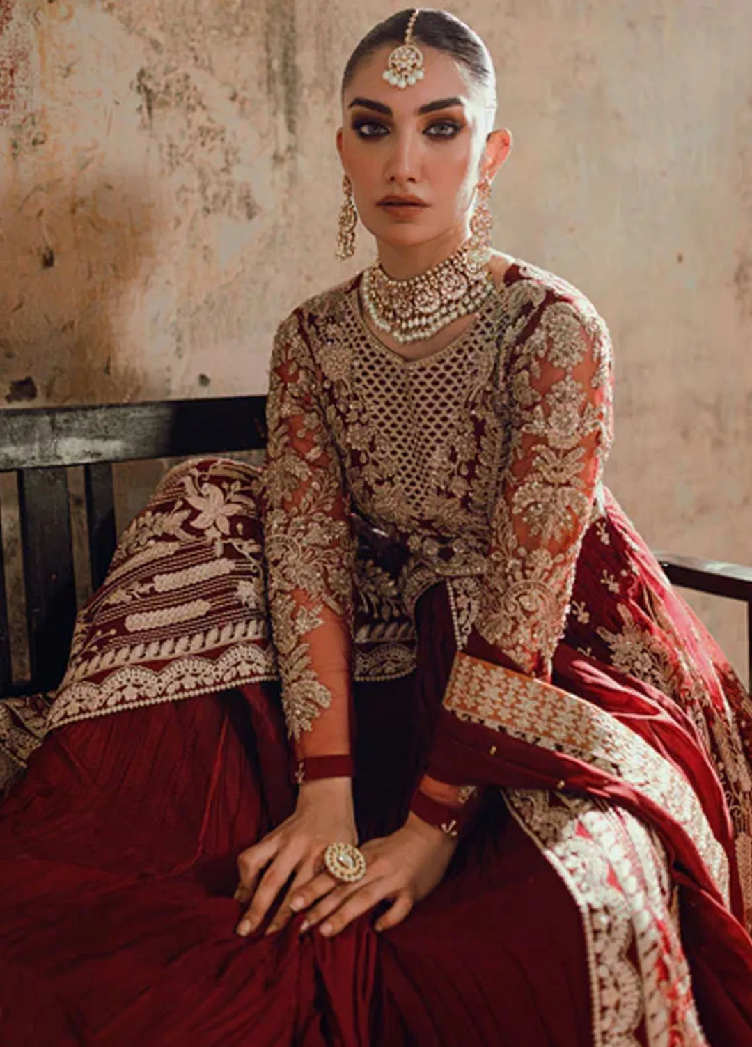 Mini Net Suit Azure Embroidered Net Suit Unstitched 3 Piece AZ24W Hoor - Formals ...