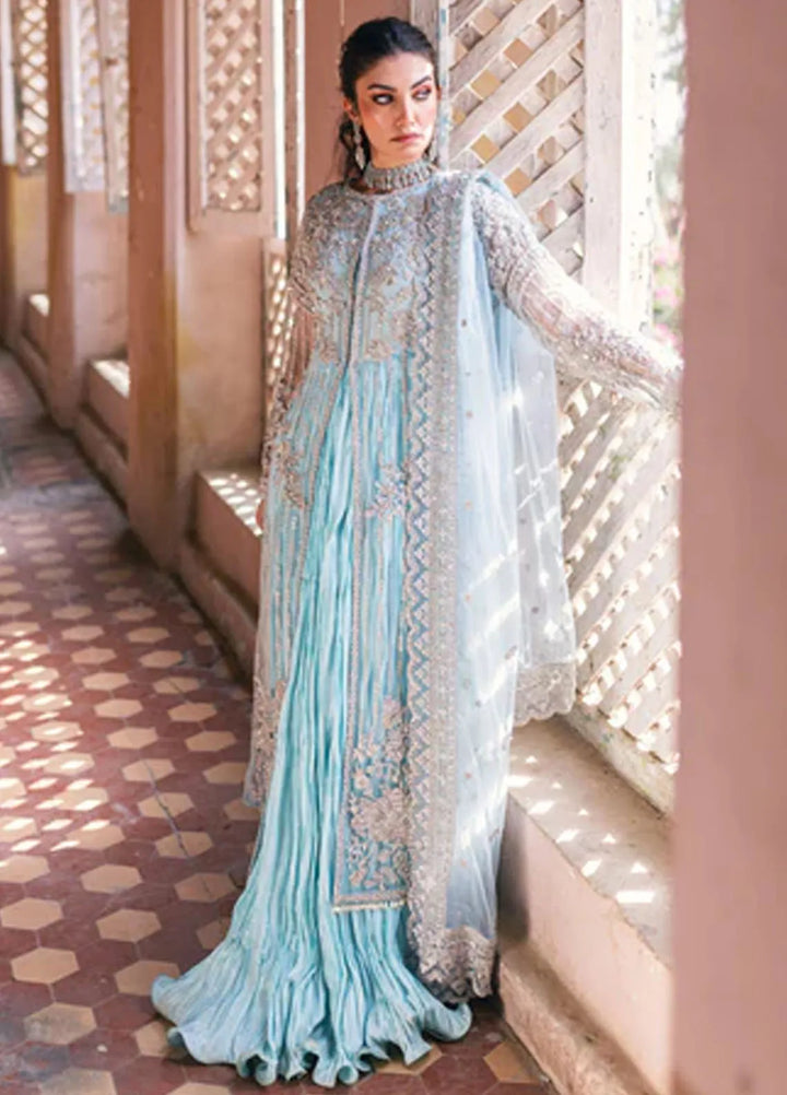Azure Embroidered Net Suit Unstitched 3 Piece AZ24W Mah Jabeen - Formals Collection