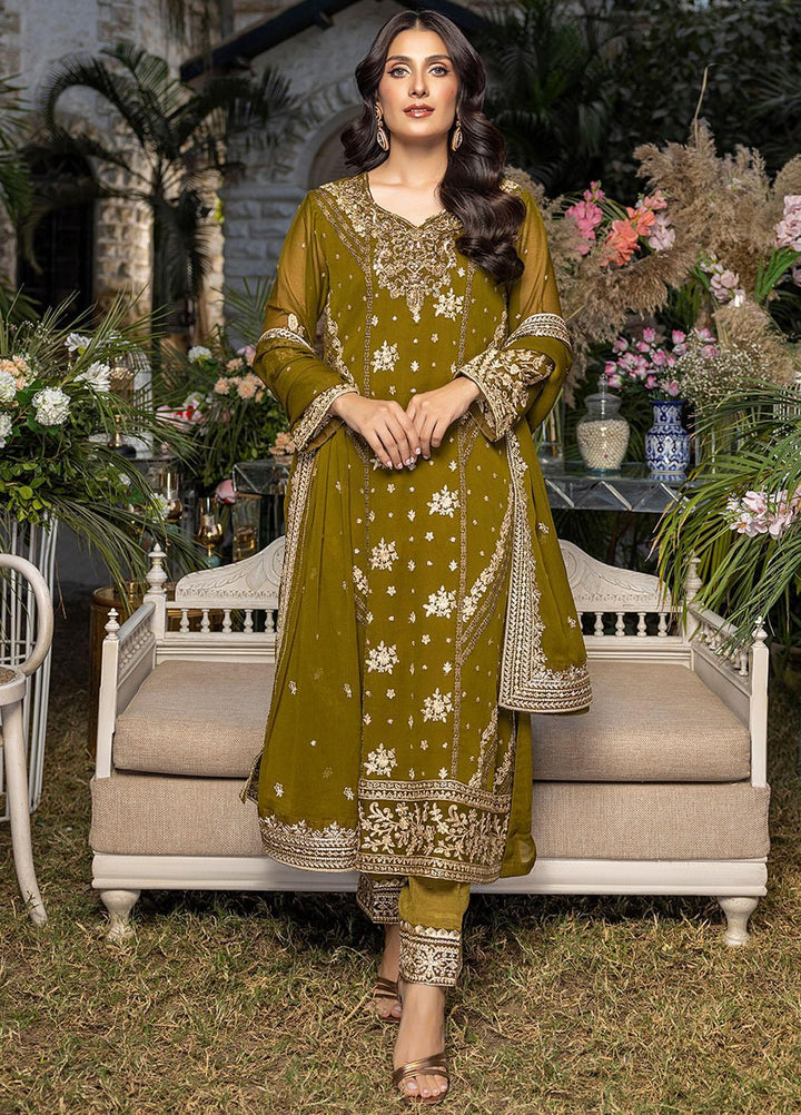 Azure Embroidered Chiffon Suits Unstitched 3 Piece AZU23L AS-100 Eden Glow - Luxury Collection