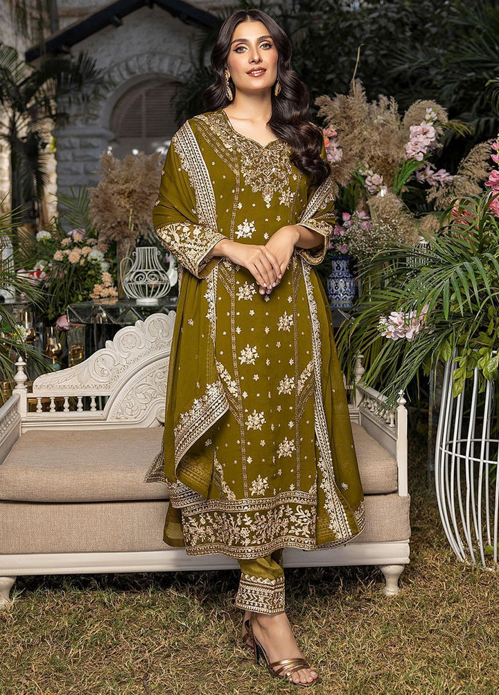Azure Embroidered Chiffon Suits Unstitched 3 Piece AZU23L AS-100 Eden Glow - Luxury Collection