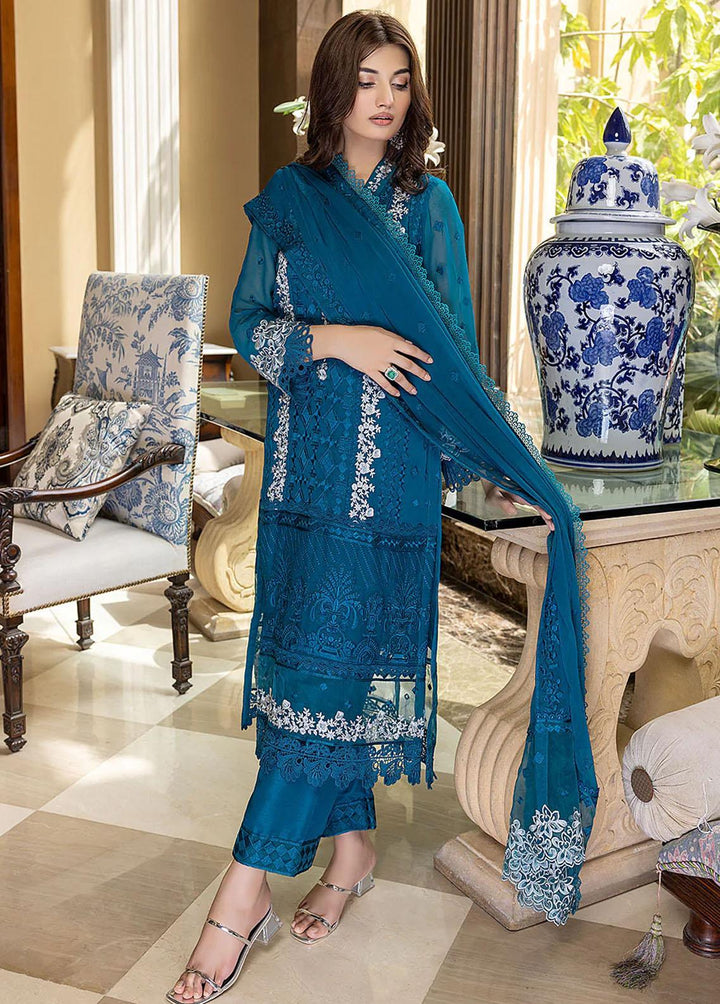 Azure Pret  Chiffon 3 Piece Suit Glamour Glow GGAS86