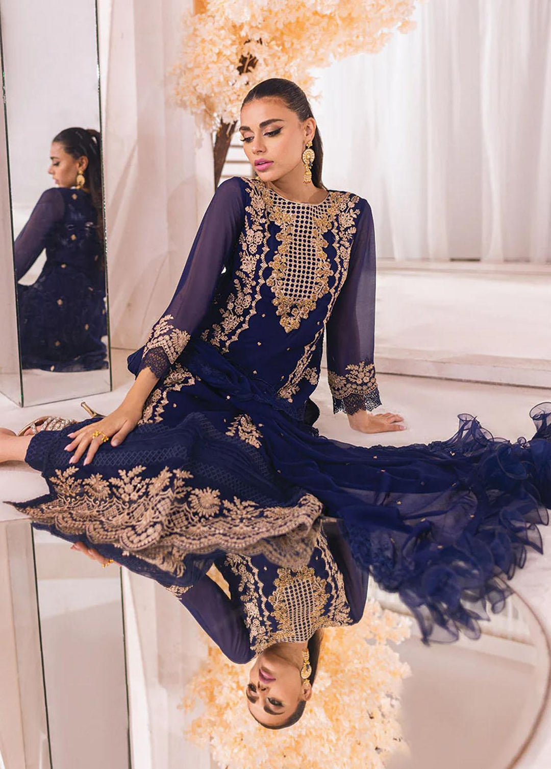 Azure Embroidered  Suits Unstitched 4 Piece AZU23LE Eden Dew - Luxury Collection
