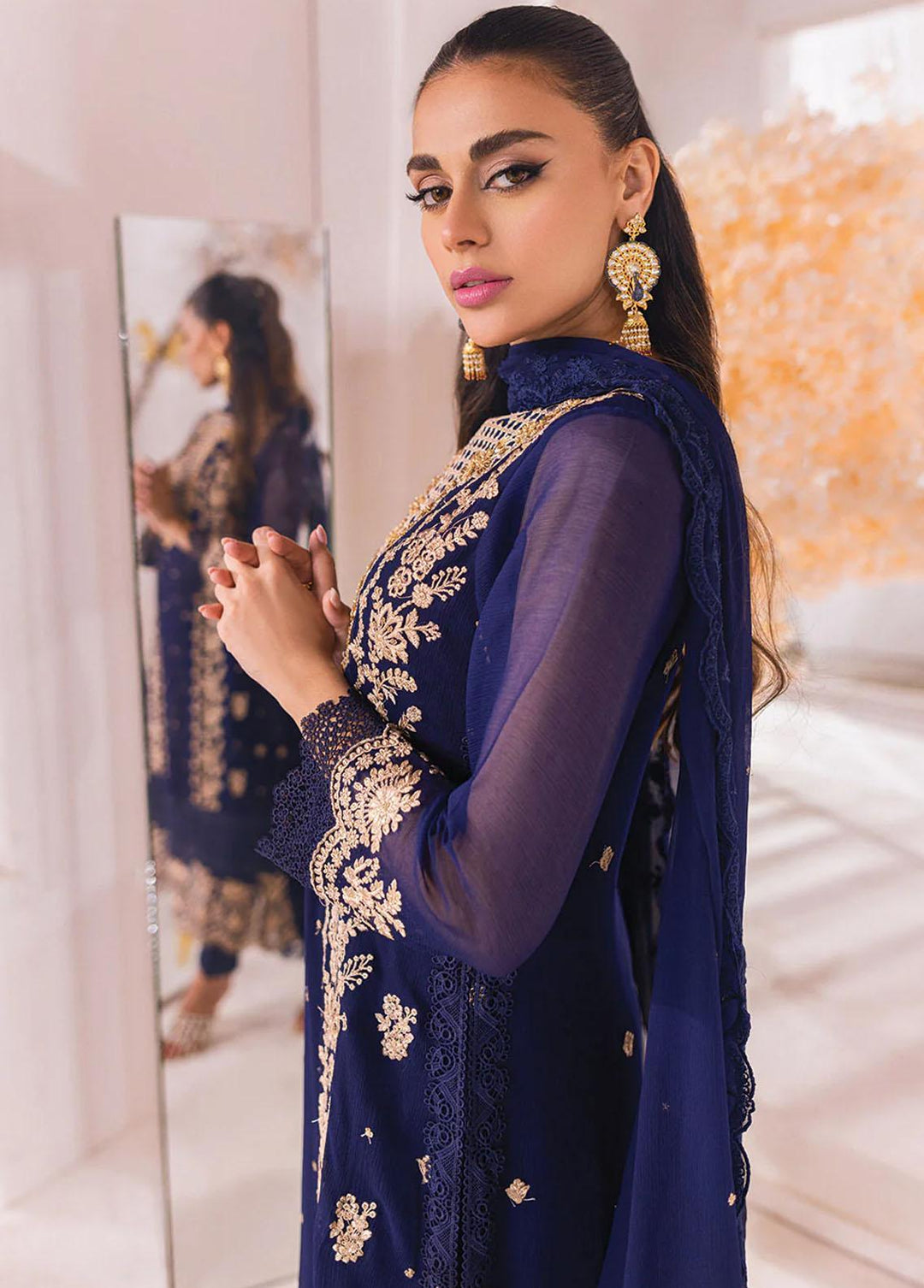 Azure Embroidered  Suits Unstitched 4 Piece AZU23LE Eden Dew - Luxury Collection