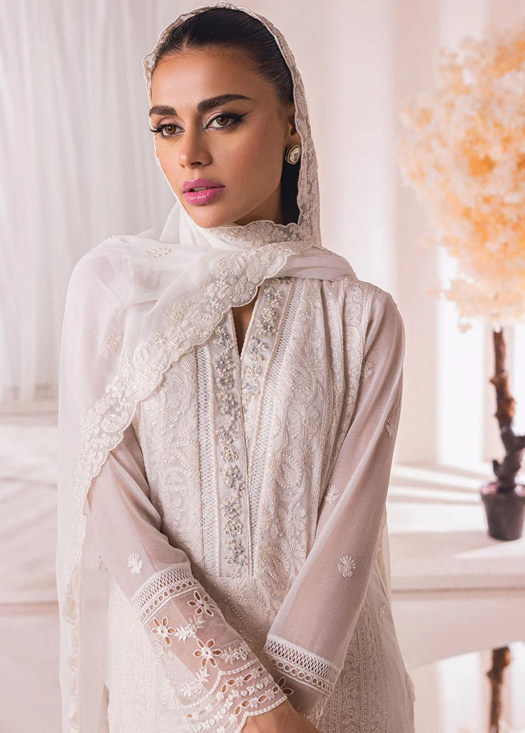 Azure Embroidered  Suits Unstitched 4 Piece AZU23LE Jasmine - Luxury Collection