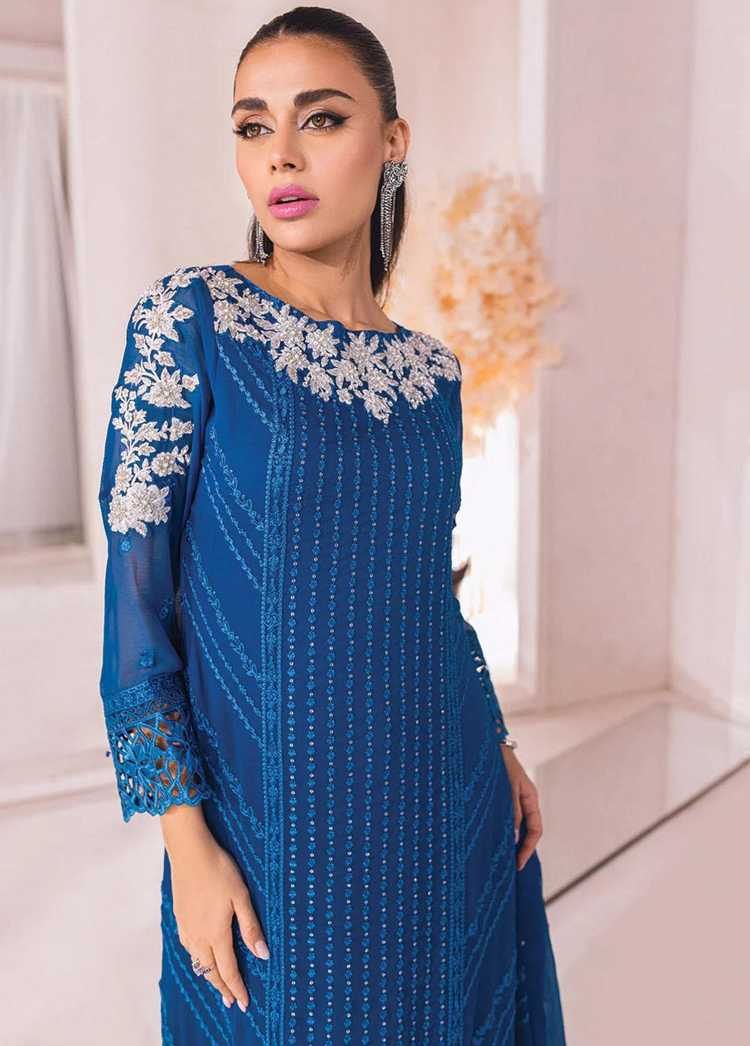 Azure Embroidered  Suits Unstitched 4 Piece AZU23LE Mystic Jewel - Luxury Collection