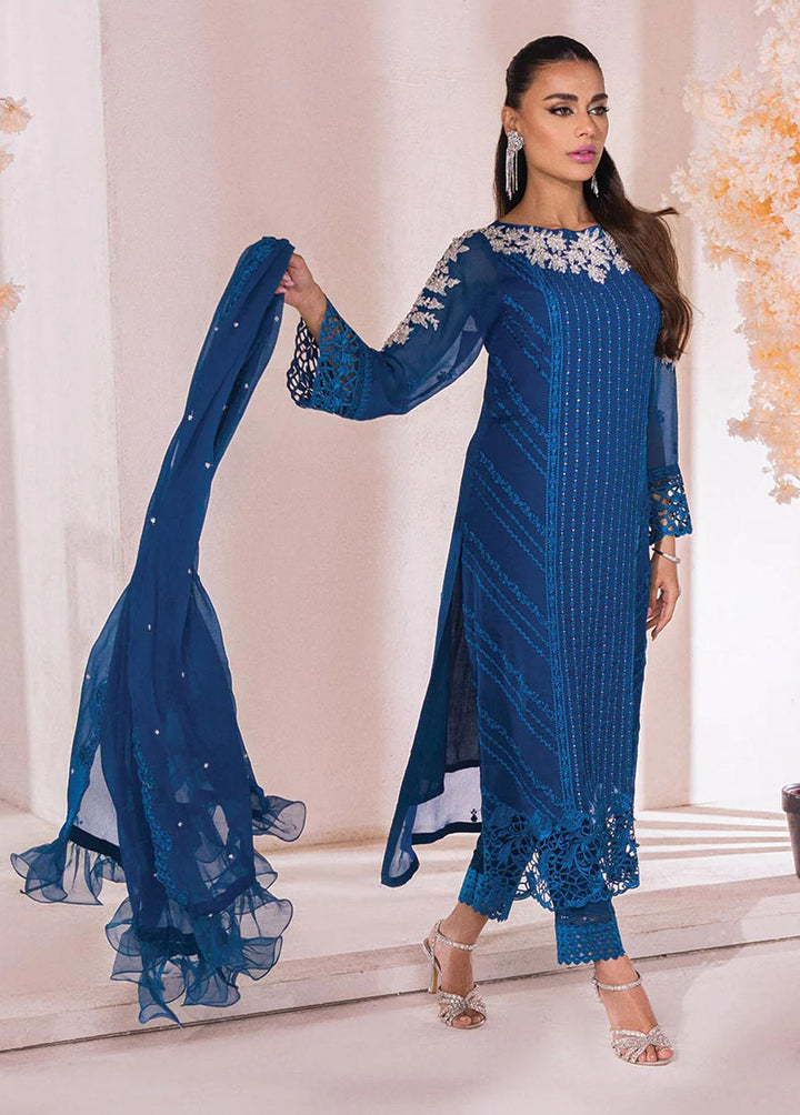 Azure Embroidered  Suits Unstitched 4 Piece AZU23LE Mystic Jewel - Luxury Collection