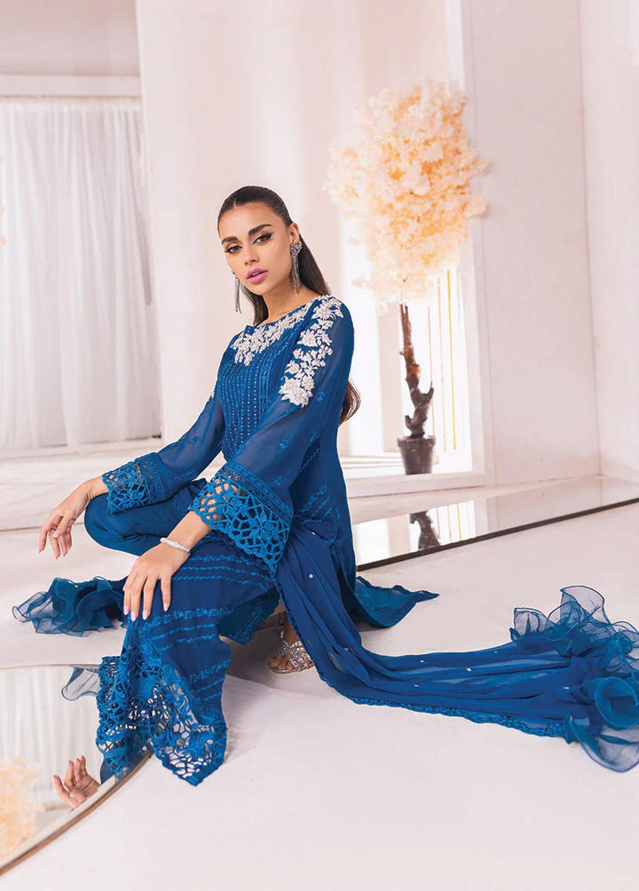 Azure Embroidered  Suits Unstitched 4 Piece AZU23LE Mystic Jewel - Luxury Collection