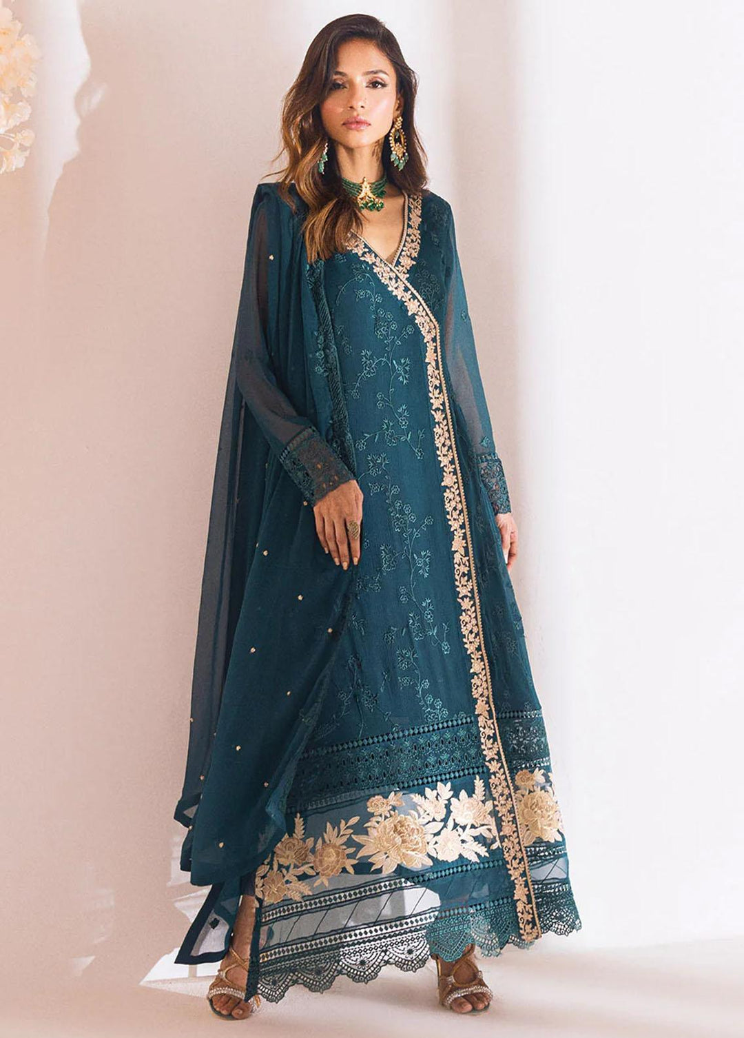 Azure Embroidered  Suits Unstitched 4 Piece AZU23LE Royal Meadow - Luxury Collection