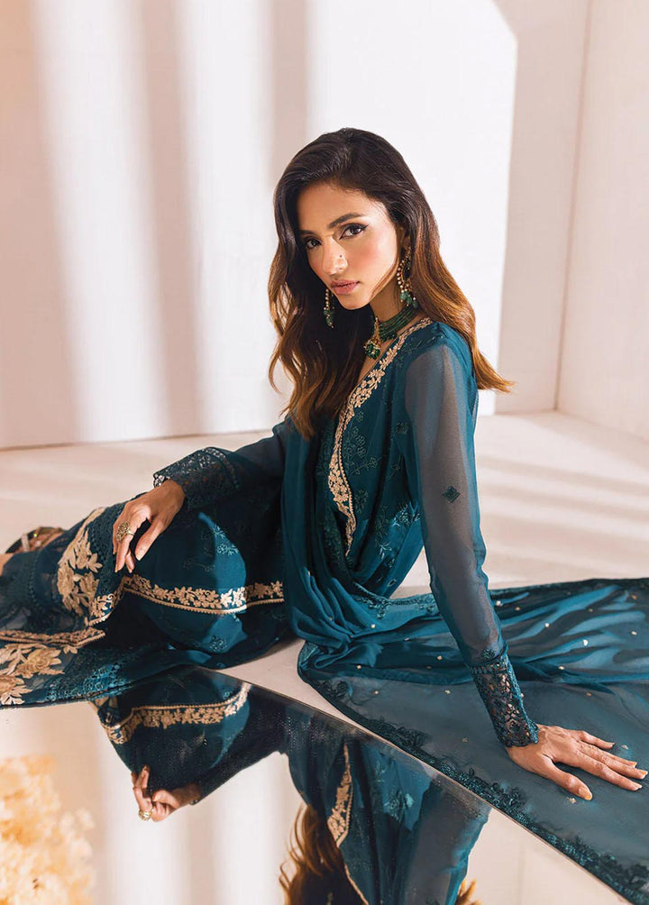 Azure Embroidered  Suits Unstitched 4 Piece AZU23LE Royal Meadow - Luxury Collection
