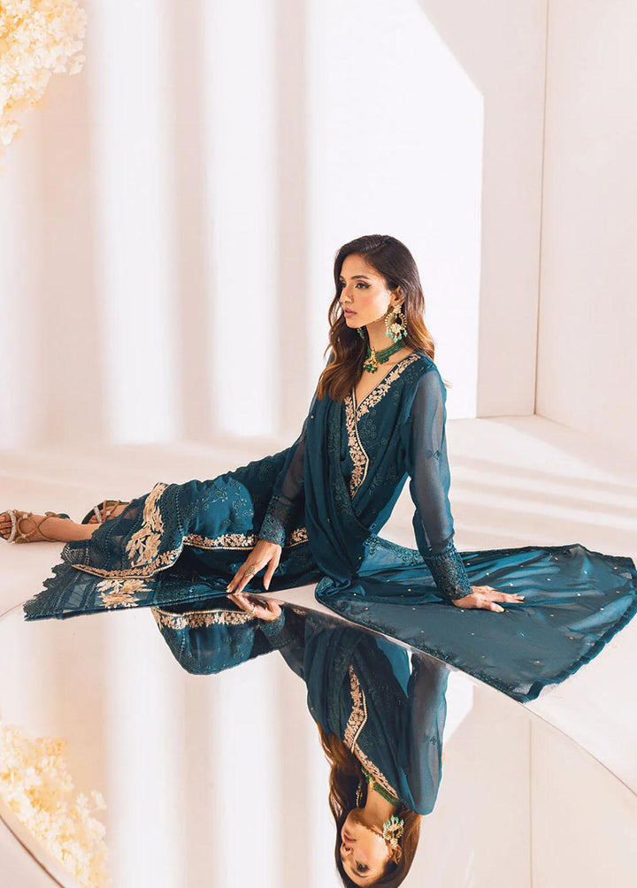 Azure Embroidered  Suits Unstitched 4 Piece AZU23LE Royal Meadow - Luxury Collection