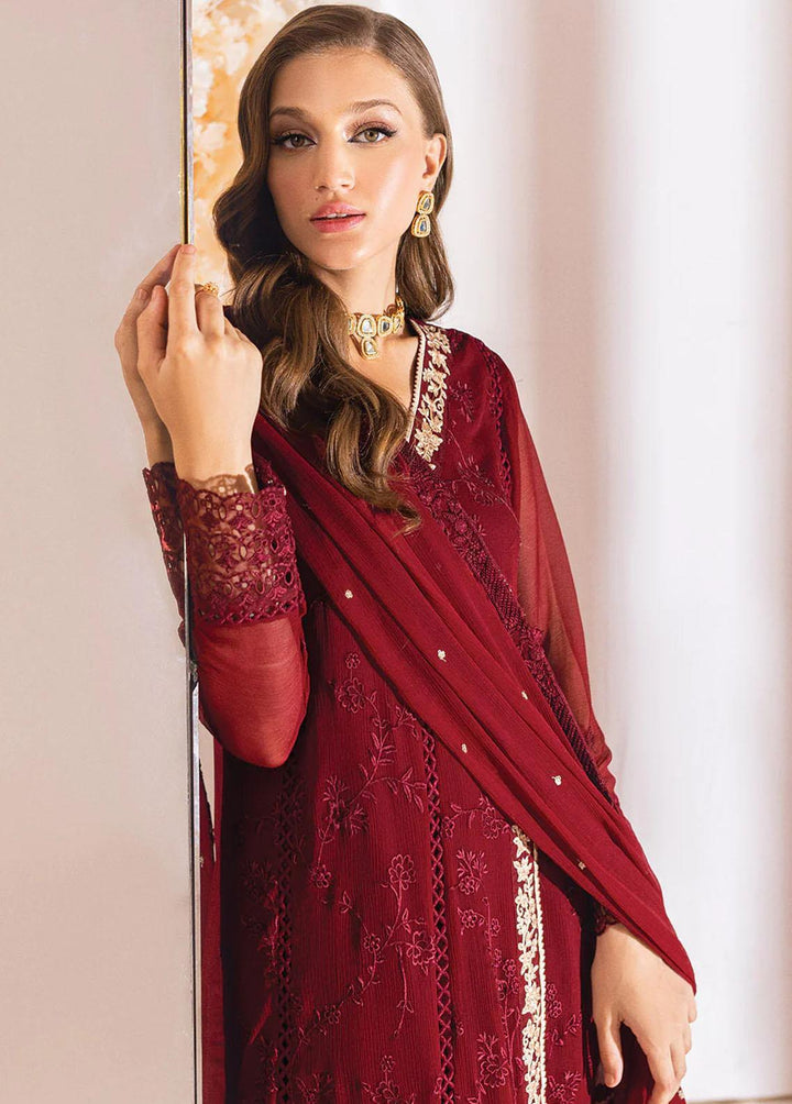 Azure Embroidered  Suits Unstitched 4 Piece AZU23LE Tempting Berry - Luxury Collection