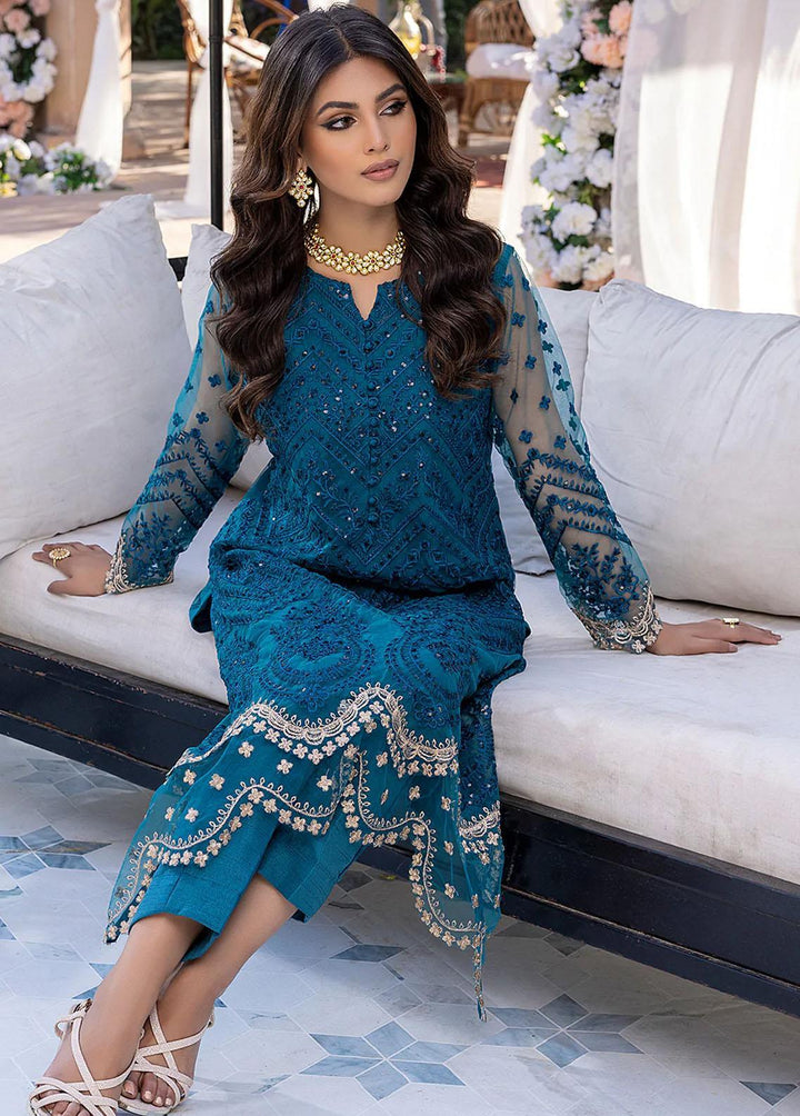 Azure Pret  Net Shirt Fiery Blue FBAZK165