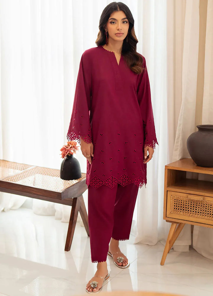 Azure Pret Casual Blended 2 Piece Suit Plum Delight