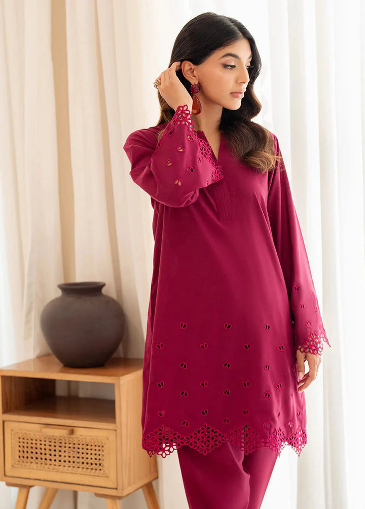 Azure Pret Casual Blended 2 Piece Suit Plum Delight