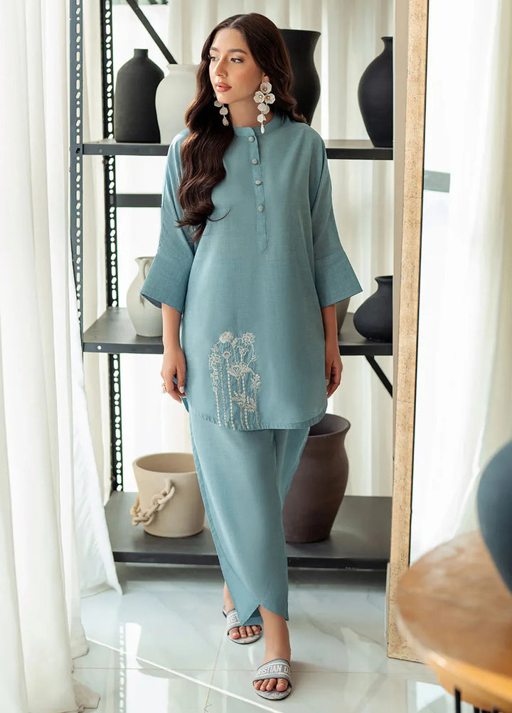 Azure Pret Casual Blended 2 Piece Suit Tropical Teal
