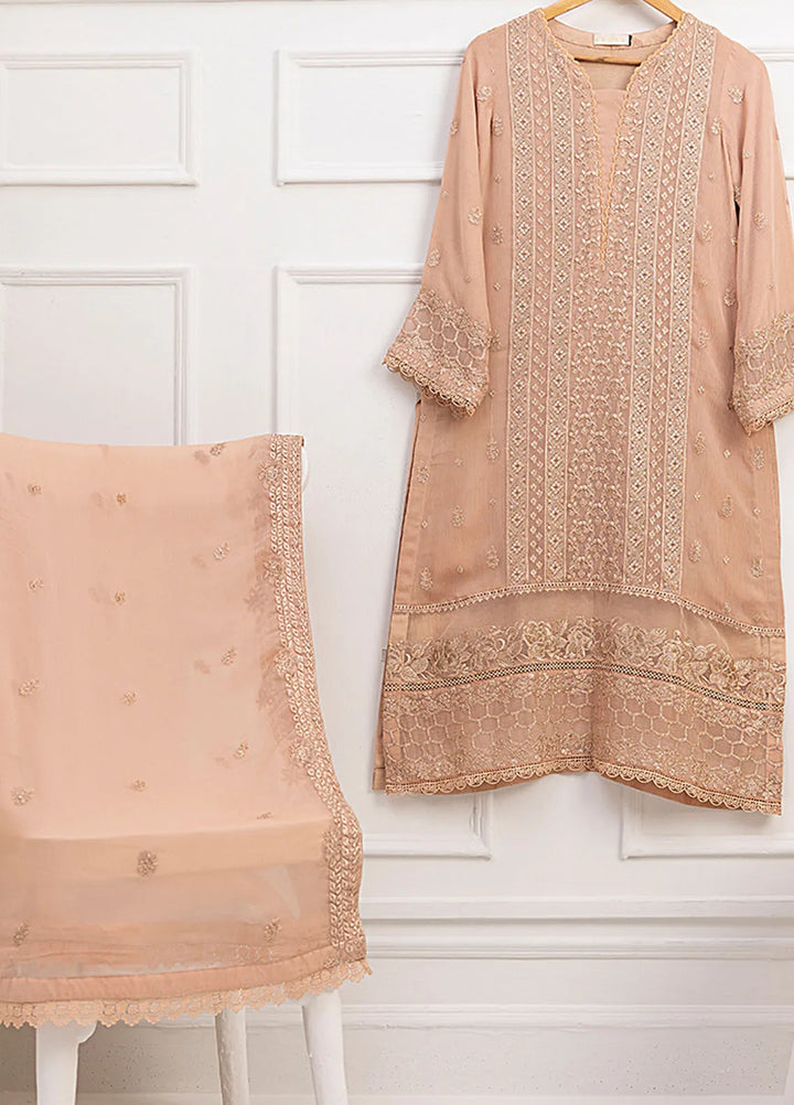 Azure Pret Embroidered Chiffon 3 Piece Suit Begonia