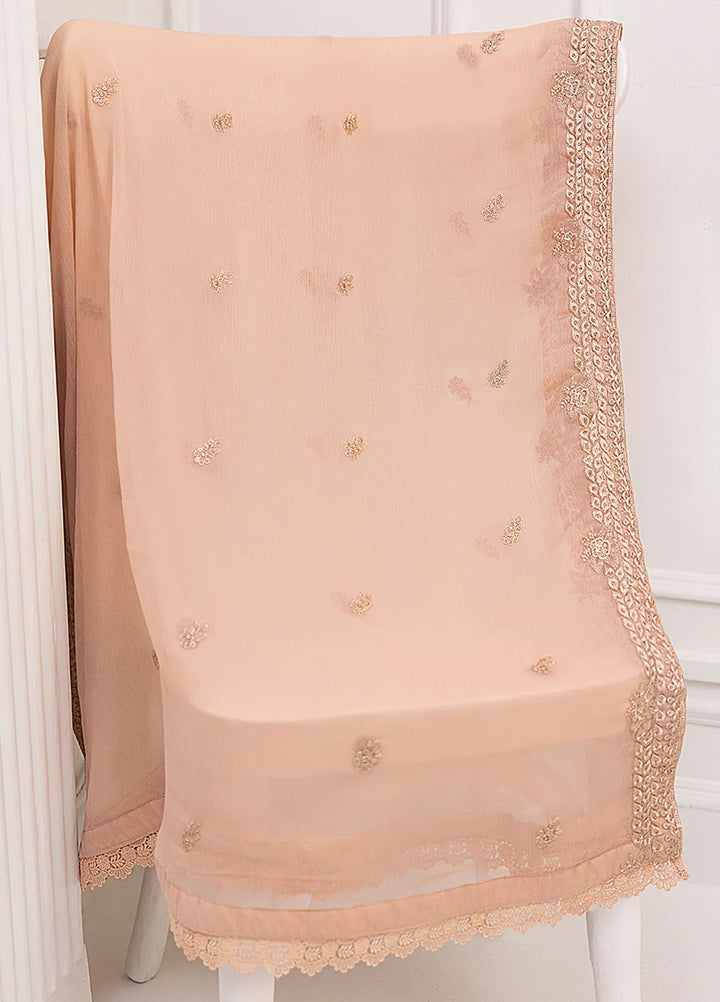 Azure Pret Embroidered Chiffon 3 Piece Suit Begonia