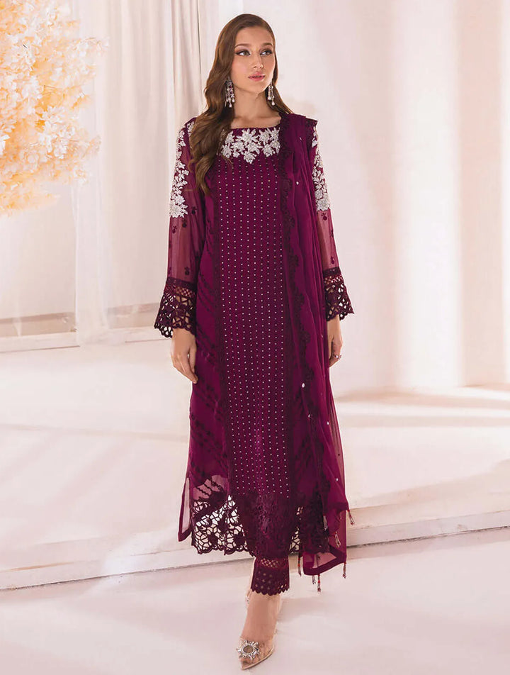 Azure Pret Embroidered Chiffon 3 Piece Suit Dreamy Glint