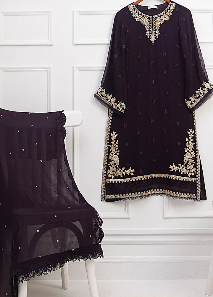 Azure Pret Embroidered Chiffon 3 Piece Suit Golden Eclipse